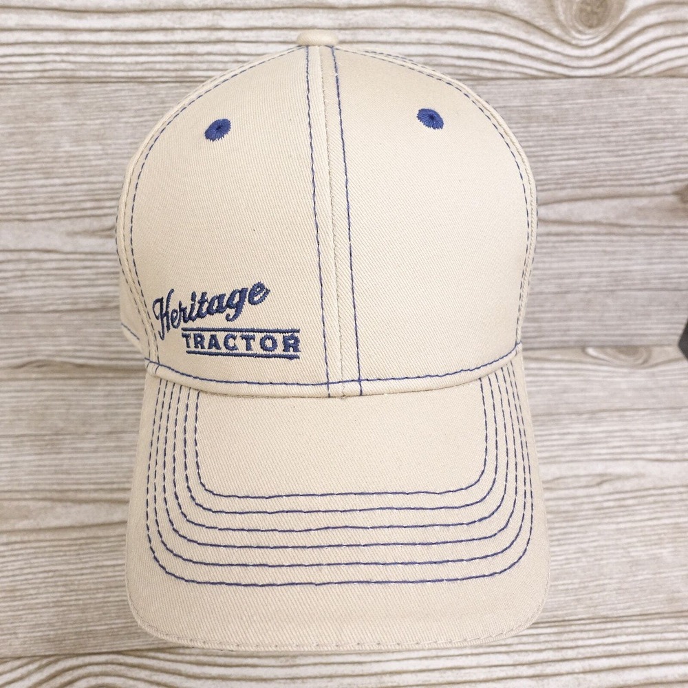 HERITAGE TRACTOR ONE SIZE TAN ADJUSTABLE BASEBALL‎ HAT CAP